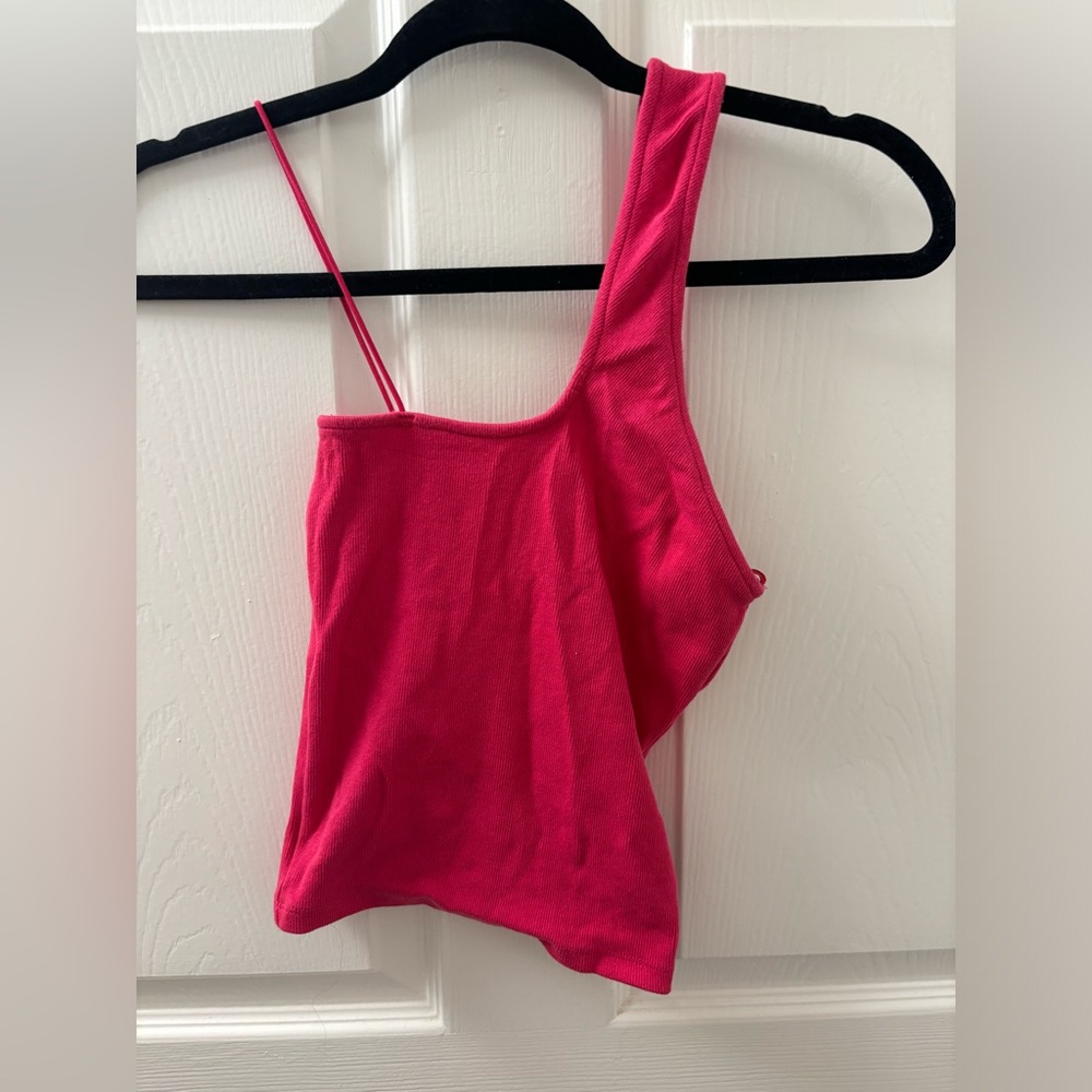 Zara hot pink top